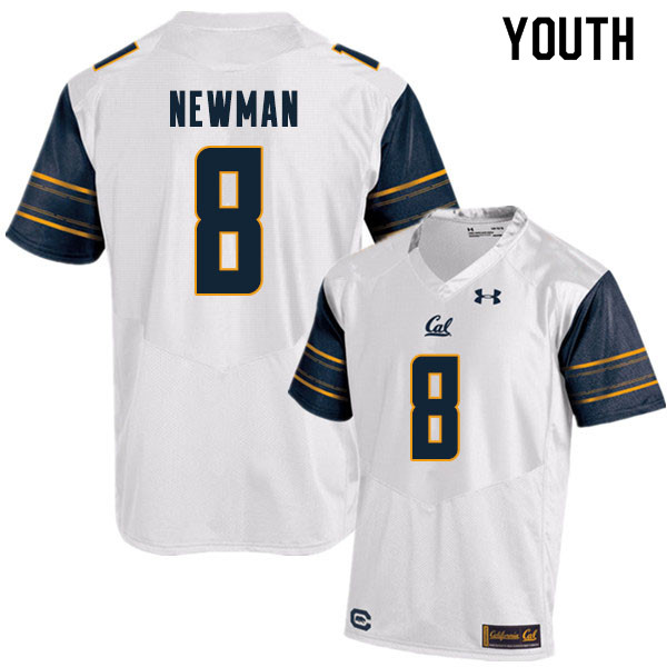 Youth #8 Jack Newman Cal Bears College Football Jerseys Sale-White - Click Image to Close